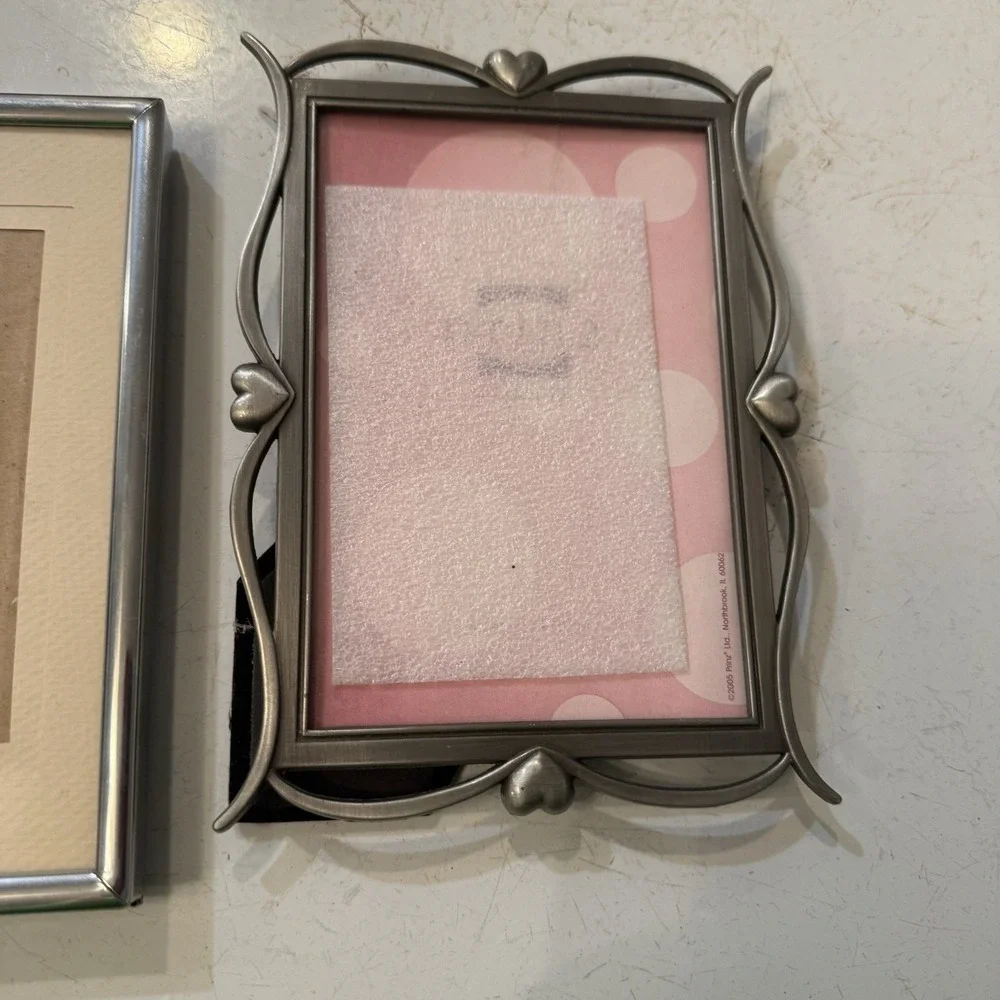 Floral Ornate Style Metal Picture Frame & Silver Photo Frame Silver‎ Finish